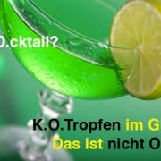 Flyer zu K.O.-Tropfen-Aktion 2016