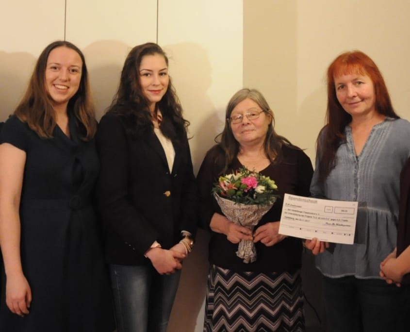 Spendenübergabe der Alt-Heidelbergerinnen an den Frauennotruf
