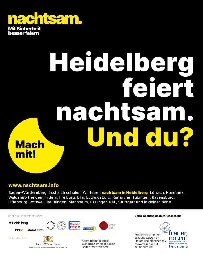 Plakat Heidelberg feiert nachtsam