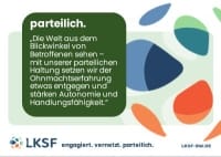 LKSF-Logo parteilich: Erläuterung der Parteilichkeit