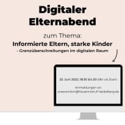 Veranstaltungshinweis: Elternabend zum Thema digitale (sexualisierte) Gewalt