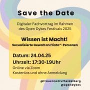 Symbolbild zum Vortrag Wissen ist Macht! Sexualisierte Gewalt an FLINTA*-Personen