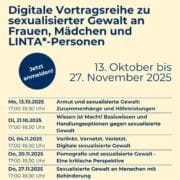 Fotoausschnitt aus Flyer "Digitale Vortragsreihe zu sexualisierter Gewalt 2025"