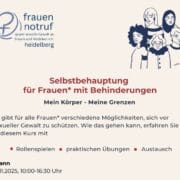 Auszug aus Flyer zu Selbstbehauptungskurs für Frauen mit Behinderungen