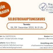 Auszug aus Flyer Selbstbehauptungskurs für Frauen