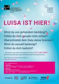 Plakat der bundesweiten Kampagne Luisa ist hier