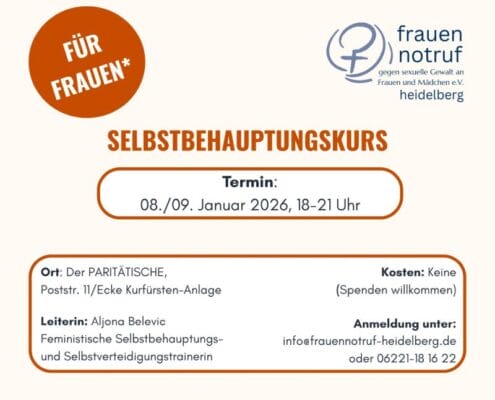 Auszug aus Flyer Selbstbehauptungskurs für Frauen